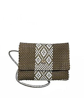 Lolas Collection Women's Woven Long Braided Strap Crossbody Bag in Dark Gold (view 1)