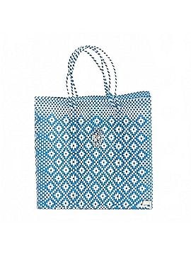 Lolas Collection Women's Medium Handmade Aztec Regular Strap Tote Bag in Sea Blue (view 1)