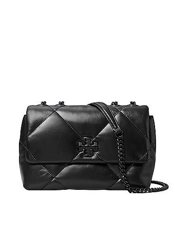 Tory Burch Kira Diamond Quilt Small Convertible Shoulder Bag in Powder-Coated Black (view 1)