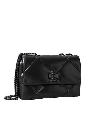 Tory Burch Kira Diamond Quilt Small Convertible Shoulder Bag in Powder-Coated Black (view 2)