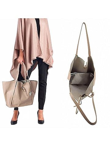 Bevini Modena Lindsay Reversible Tote in Blush (view 2)