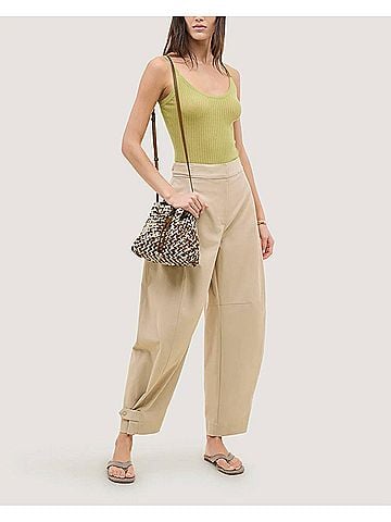 Naghedi Gramercy Medium Bucket Double Weave Bag in Carmel (view 2)