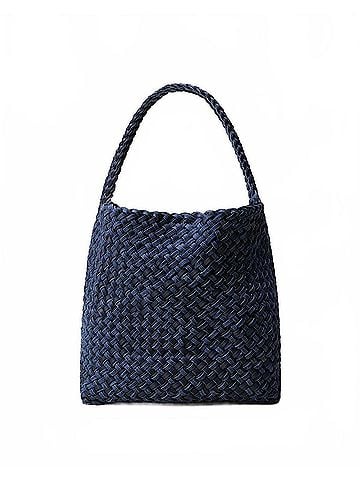 Naghedi Nomad Medium Hobo Double Weave Bag in Indigo (view 1)