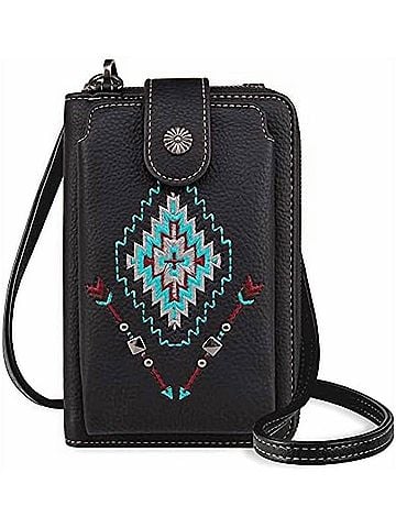 Montana West Crossbody Cellphone Purse in Black (view 1)