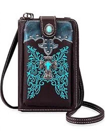 Montana West Crossbody Cellphone Purse in Black (view 1)