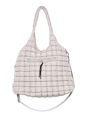 Katydid Collection Women's Quilted Puffer Tote Bag in Sand (view 1)