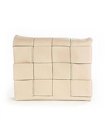 German Fuentes Rita Leather Clutch in Cream (view 1)