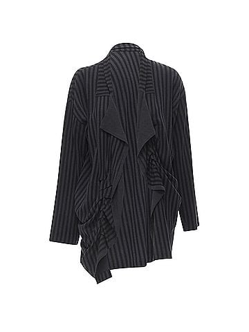 Comme des Garçons Comme Des Garcons striped wool draped jacket (view 1)
