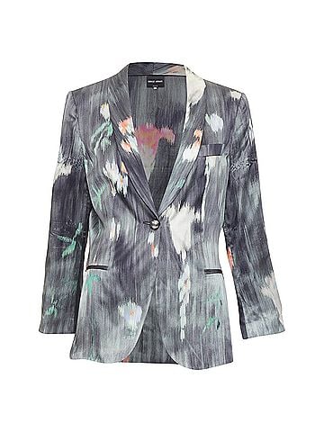 Giorgio Armani Giorgio Armani silk watercolor abstract blazer (view 1)