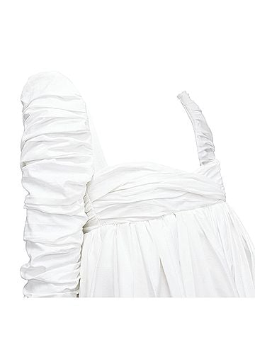 Khaite Khaite Sueanne Ruched Sleeve Sweetheart Empire Corseted Mini Dress (view 2)