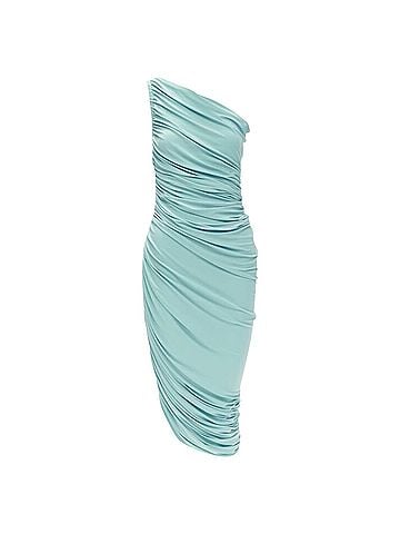 Norma Kamali Norma Kamali Diana one shoulder ruched jersey bodycon dress (view 1)