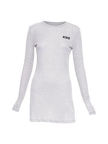 Miu Miu Miu Miu logo tab crew neck tshirt dress (view 1)