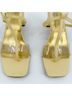Tory Burch 100% Patent Leather Yellow Sandals Size 10 - photo 4