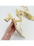 Tory Burch 100% Patent Leather Yellow Sandals Size 10 - photo 5