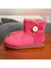 Ugg 100% Suede 100% Sheepskin Pink Ankle Boots Size 7 - photo 4