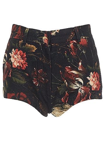 Givenchy Givenchy Tisci wool peony floral high rise shorts (view 1)