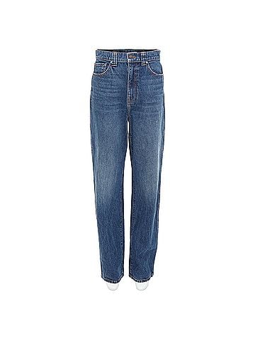 Khaite Khaite Albi dark blue washed high waist tapered relaxed jeans (view 1)