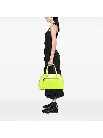 Chanel Paris Biarritz Quilted Canvas Fluo Duffle Bag (view 2)