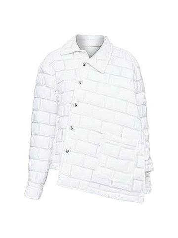 Comme des Garçons Comme Des Garcons Homme Plus brick sheer overlay quilted jacket (view 1)