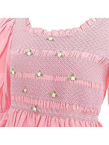 Miu Miu Miu Miu flower embroidered smocked dress (view 2)