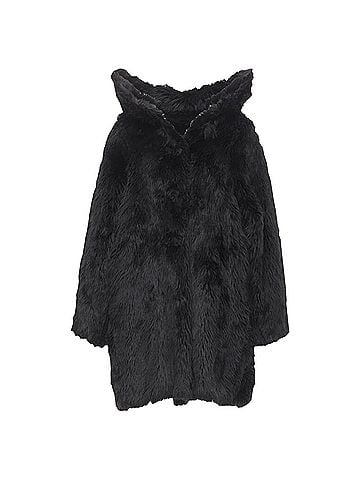 Balenciaga Balenciaga faux fur swing off shoulder coat (view 1)