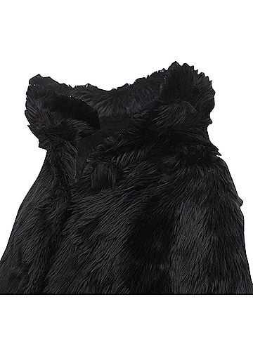 Balenciaga Balenciaga faux fur swing off shoulder coat (view 2)