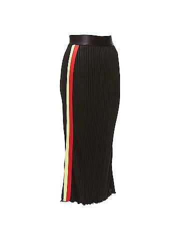 Ellery Ellery Viscose Tape Ribbed High Waist Pleated Skirt (view 1)