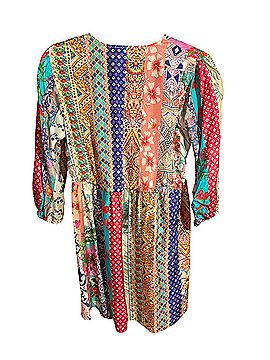 Johnny Was 3/4 Sleeve Silk Top (view 2)