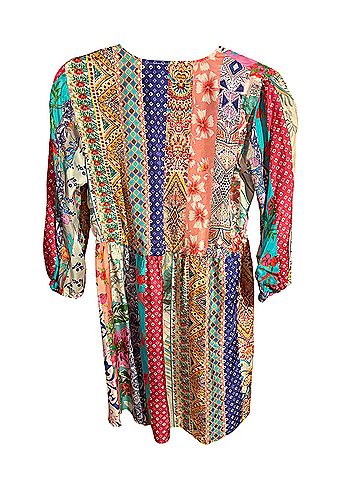 Johnny Was 3/4 Sleeve Silk Top (view 2)
