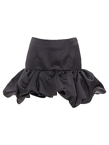 Area NYC Area black satin high waisted mini skirt (view 1)