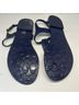 Coach 100% Plastic Solid Blue Gold Sandals Size 8 - photo 4
