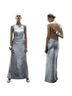 Mango 100% Polyester Silver Cocktail Dress Size 6 - photo 1