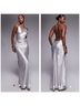 Mango 100% Polyester Silver Cocktail Dress Size 6 - photo 12