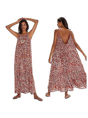 Anthropologie Flounced Maxi Lounge Dress Casual Dress (view 1)