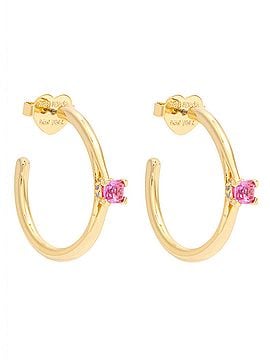 Kate Spade New York Little Luxuries Crystal Embellished Hoop Earrings (view 1)
