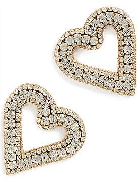 Deepa Gurnani Bia Earrings Heart (view 1)