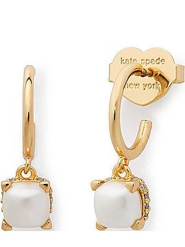 Kate Spade New York Women's Little Luxuries Huggie Hoop Drop Earrings (view 1)
