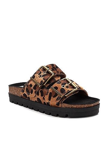 XTI Women's Textured Platform Sliders Sandals (view 2)