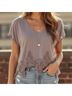 Astr 100% Polyester Pink Short Sleeve Blouse Size L - photo 4