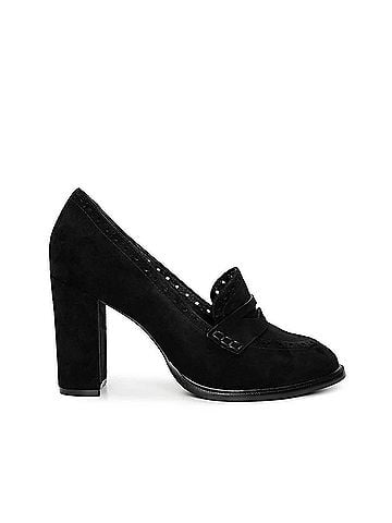 L'Agence Women's Bea Penny Loafer Pump in Soft Black (view 1)