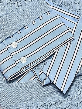 Tanya Taylor Esme Pointelle Knit Top in Powder Blue (view 2)
