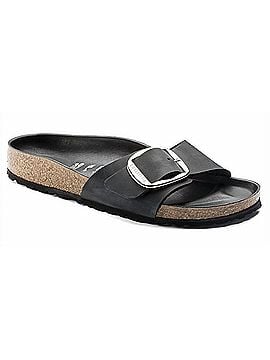 Birkenstock Women's Madrid Big Buckle Leather Sandal in Black (view 1)