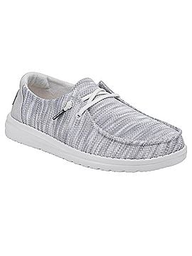Hey Dude Women's Wendy Sox Slip On Shoes in Glacier Grey (view 1)