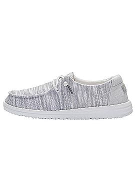 Hey Dude Women's Wendy Sox Slip On Shoes in Glacier Grey (view 2)