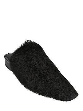Salvatore Ferragamo Women's Selestina Fur Mules in Nero (view 2)