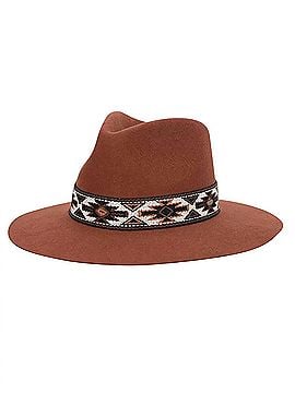 Dorfman Pacific Women's Dona Aztec Band Felt Hat in Rust (view 1)