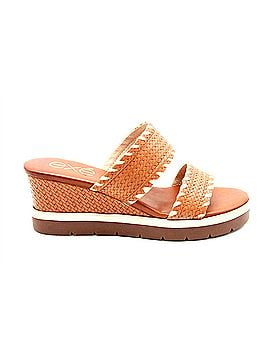exe Women's Ipanema Low Wedge Sandal in Tan (view 1)