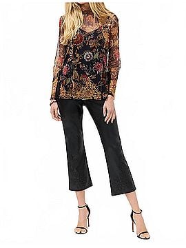 Johnny Was Women's Francisca Mesh Blouse in Multi (view 2)