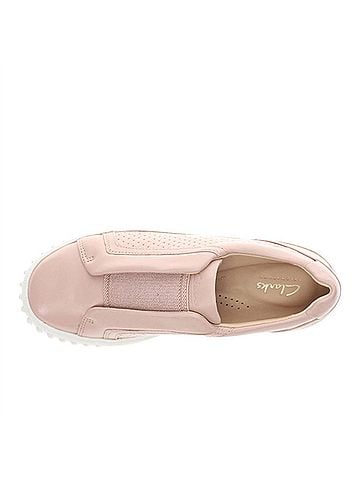 Clarks Women's Mayhill Bay Sneakers in Light Pink Leather (view 2)