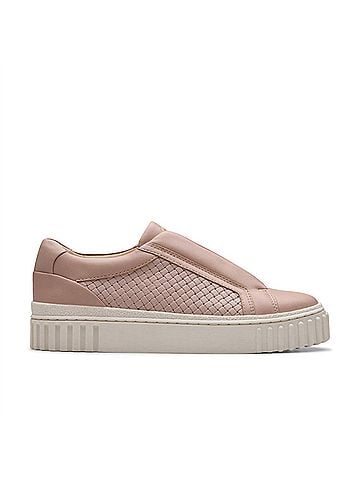 Clarks Women's Mayhill Bay Sneakers in Light Pink Leather (view 1)